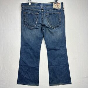 True Religion Johnny Blue Jeans Mens Size 38 x 34 (Act 30" Ins) Medium‎ Bootcut